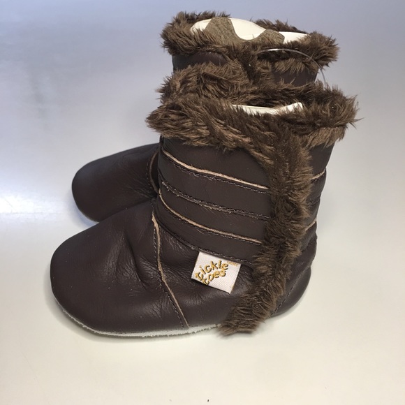 2/$30 Luna Tickle Toes Infant Leather Boots 0-6M - Picture 4 of 10